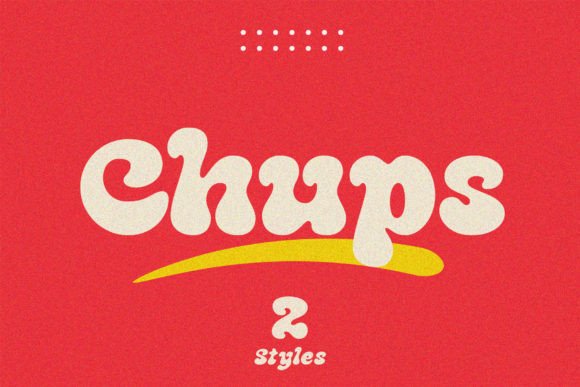 Chups: A Groovy Display Font for Retro Design