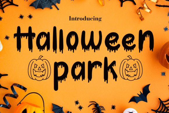 Halloween Park: The Dripping Display Font for Spooky Season