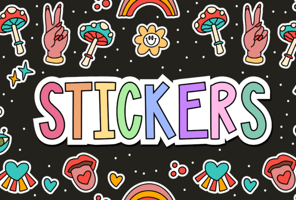 Multicoloured Stickers: A Font That Radiates Joy and Energy